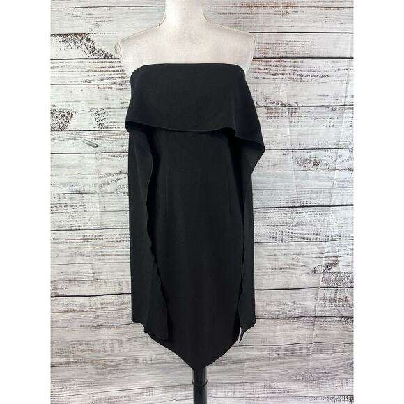 Trina Turk Los Angels Little Black Cape Dress size 2 Wedding Cocktail Evening - Picture 3 of 16